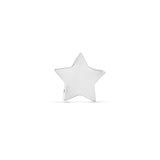 Platinum Finish Sterling Silver Star Charm