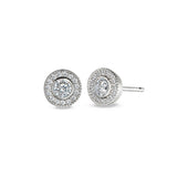 Sterling Silver Micropave Round Simulated Diamond/April Birthstone EarBirthstone Rings