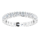 14K White 1 1/3 CTW Lab-Grown Diamond Eternity Band
