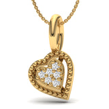 14KYG CLUSTER HEART PENDANT .0