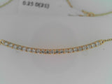 14KYG DIA BAR NECKLACE (.25D -