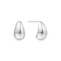 SILVER SMALL DOME HOOP EARRING