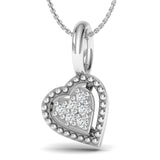 14KWG CLUSTER HEART PENDANT .0