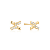 GOLD CROSS CZ STUDS