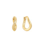 GOLD TWIST HUGGIE HOOP EARRING