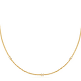 GOLD CROSS STATION NECKLACE