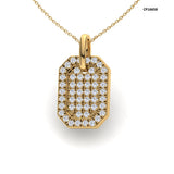 14KYG MINI DOG TAG .26CTW PEND
