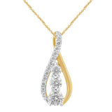 14K YG DIAMOND PENDANT 1/2 CTW