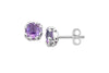 SS 7MM ROUND AMETHYST STUDS