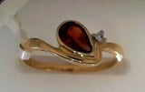 GARNET/DIAM 0.01 D5 10K YG Fin