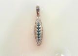 14K WG 0.25 CTW BLUE/WHITE DIA