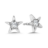 SS DIA STAR SHAPE EARRING 1/12