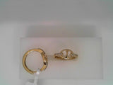 10KTYG DIA HOOP EARRING 1/10CT