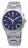 MEN QUARTZ WR100 SS BRAC BLUE