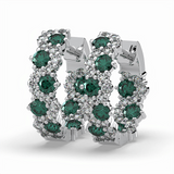 14K WG EM/DIAM I/O HOOPS D=.77