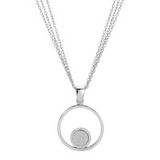 SS APPLIQUE CIRCLE NECKLACE