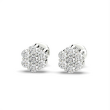 14K WG DIAMOND CLUSTER STUD 0.