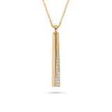 14KYG BAR PENDANT, 0.3 (3)CTW