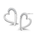 SS DIA HEART EARRING 1/20CTW E