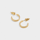 GOLD COATED LUNA HOOP EARRINGS