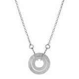 SS MATTE BRIGHT CIRCLE NECKLAC