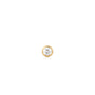 GOLD SOLITAIRE CZ EARRING