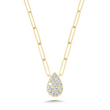 14KTYG DIA PEAR SHAPE PEND 1/2
