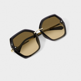 SUNGLASSES-GEOMETRIC BLACK AND