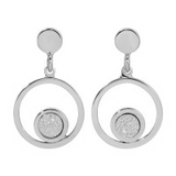 SS APPLIQUE CIRCLE EARRINGS