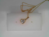 14KYG PAVE DIAMOND HEART, .09C