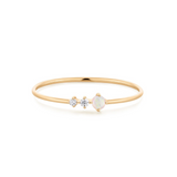 VERA DIAMOND AND OPAL RING