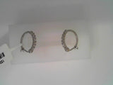 14KWG PETITE DIAMOND HOOP .25C