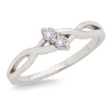 10KT .12CT(2) DIA LADS TWIST R