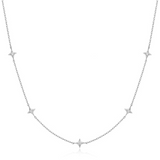 SILVER STARS STATION NECKLACE