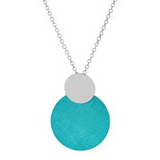 SS & OCEAN BLUE CIRCLE NECKLAC