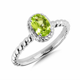 COLORE SS PERIDOT RING
