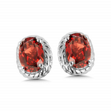 COLORE SS GARNET EARRING