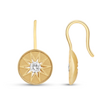 14K YG VALINA DIA EARRINGS 1/4