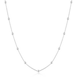 SILVER BEADED CHAIN NECKLACE