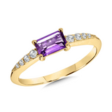 14KYG DIA & AMETHYST RING 1/10