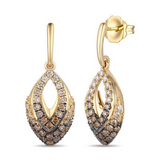 14K Y/G 0.67 DIAM EARRING