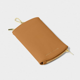 CLIP ON SUNGLASSES CASE - TAN