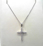 14KWG CROSS PENDANT, 15/.19CT,