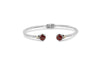 SS/18K 7MM ROUND GARNET TWISTE