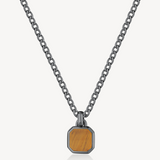 INK NECKLACE GUN METAL TONE CU
