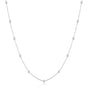 SILVER BOBBLE LONG CHAIN NECKL