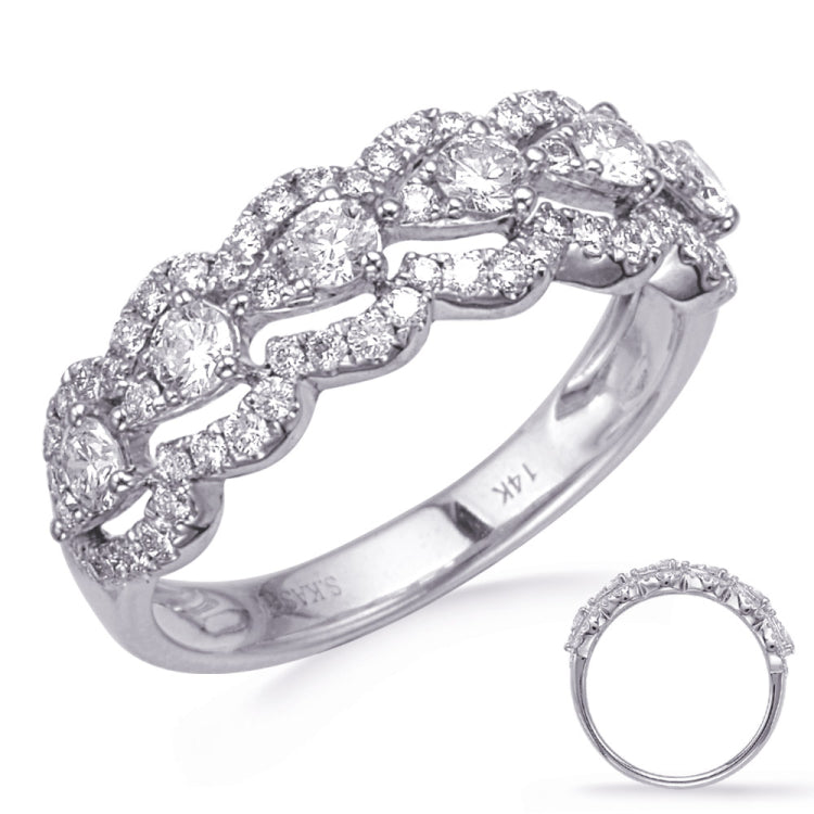 14 Kt White Gold Vintage Fashion Diamond Rings