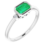 Bezel-Set Accented Ring