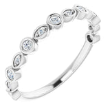 Platinum 1/6 CTW Natural Diamond Anniversary Band