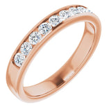 14K Rose 3/4 CTW Natural Diamond Band